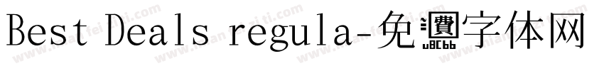 Best Deals regula字体转换